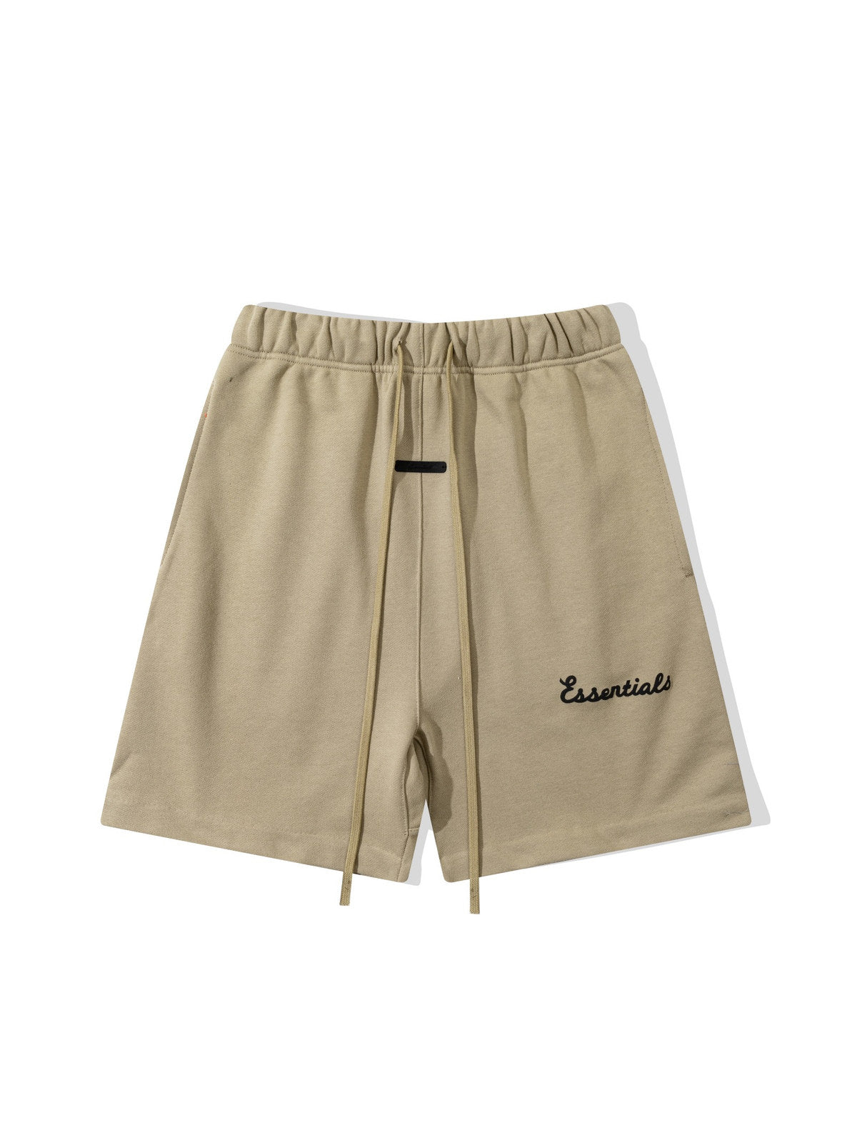 Short Essentials beige con logo cursivo | Essentials