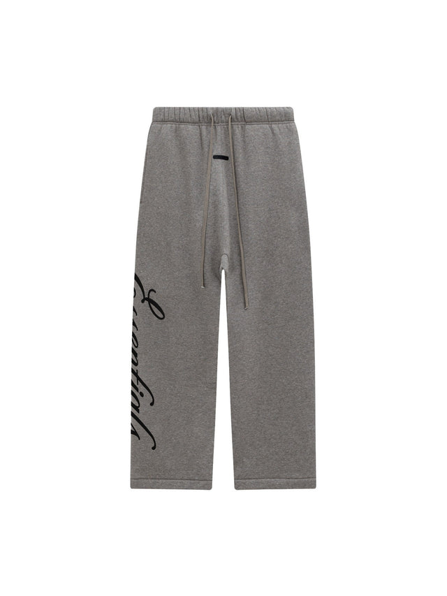 Pantal�n Essentials gris con logo cursivo lateral | Essentials