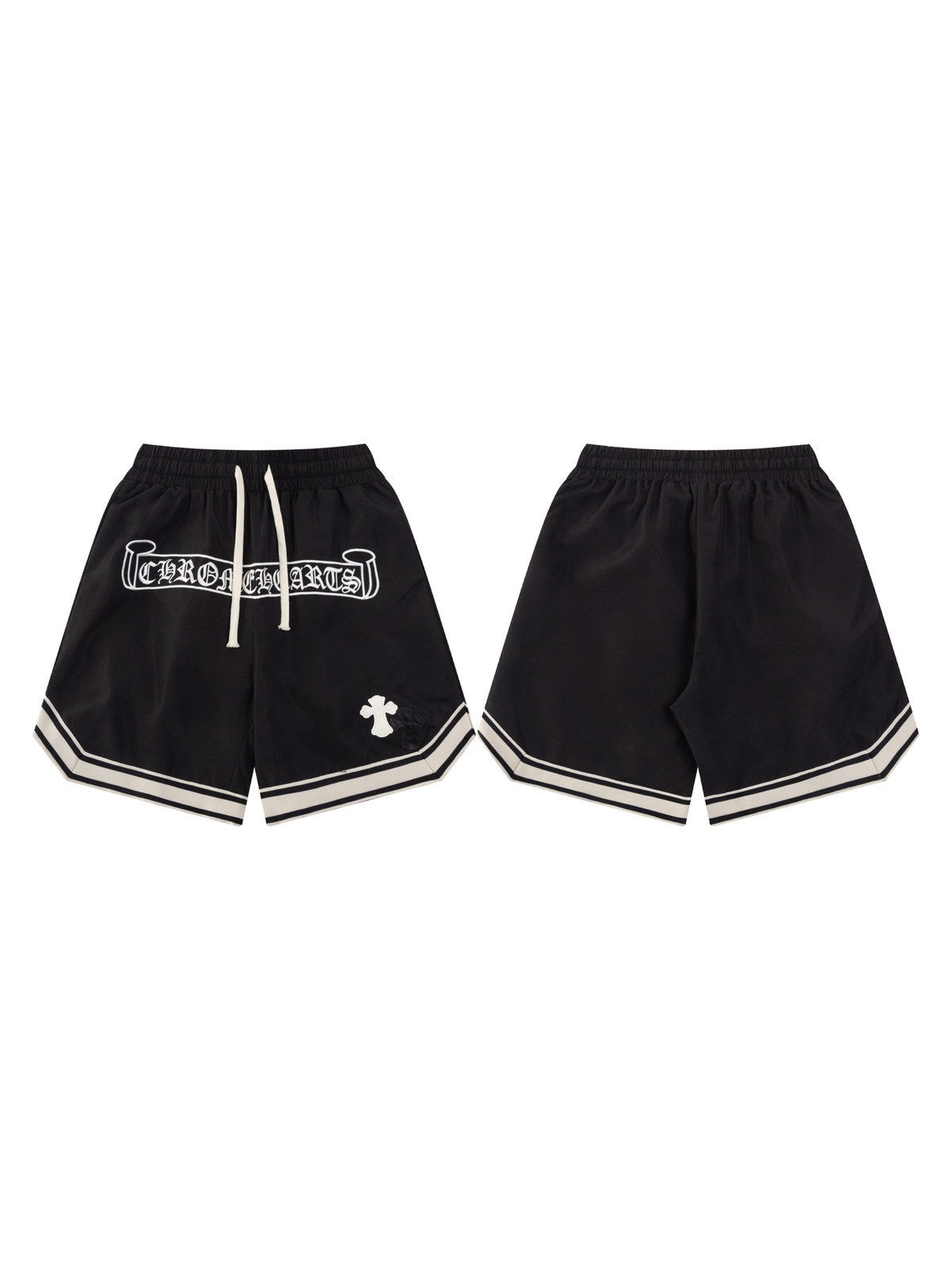 Short negro con ribetes blancos | Chrome Hearts
