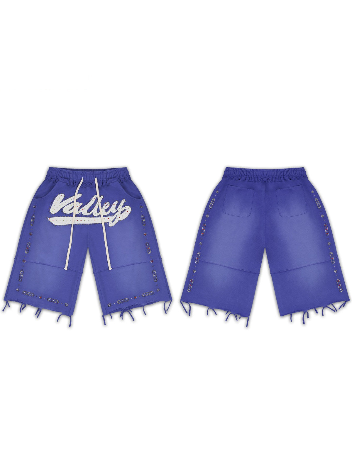 Bermuda violeta desflecada con logo blanco � Valley | Valley