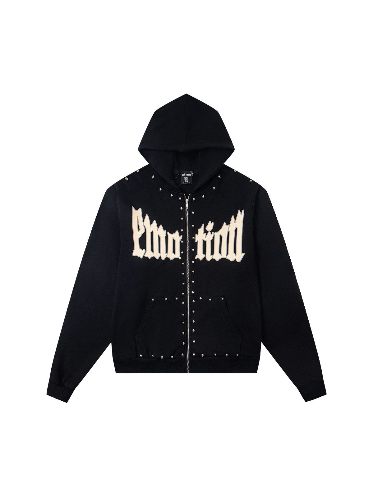 Campera negra con cierre y letras g�ticas � Mixed Emotion | Mixed Emotion