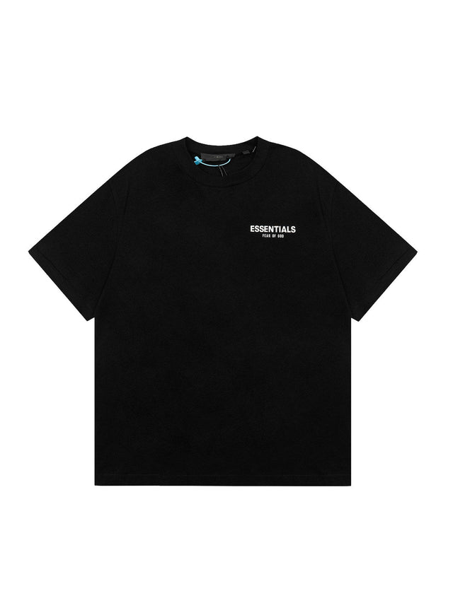 Remera Essentials negra con logo blanco | Essentials