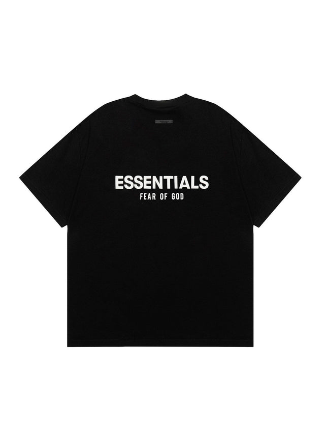 Remera Essentials negra con logo blanco | Essentials