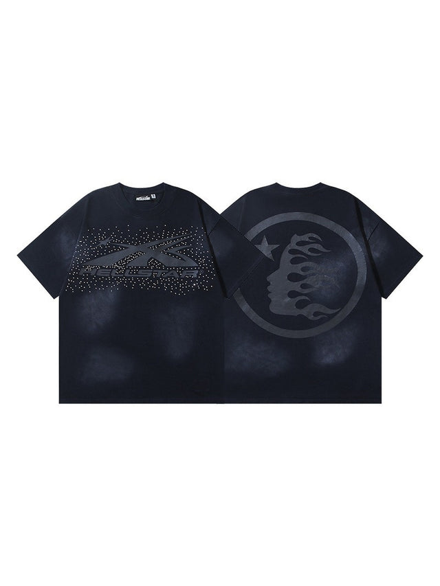 Remera Hellstar negra con gr�fico de puntos | Hellstar
