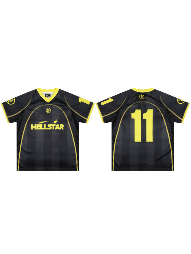 Remera Hellstar deportiva negra y amarilla n�mero 11 | Hellstar