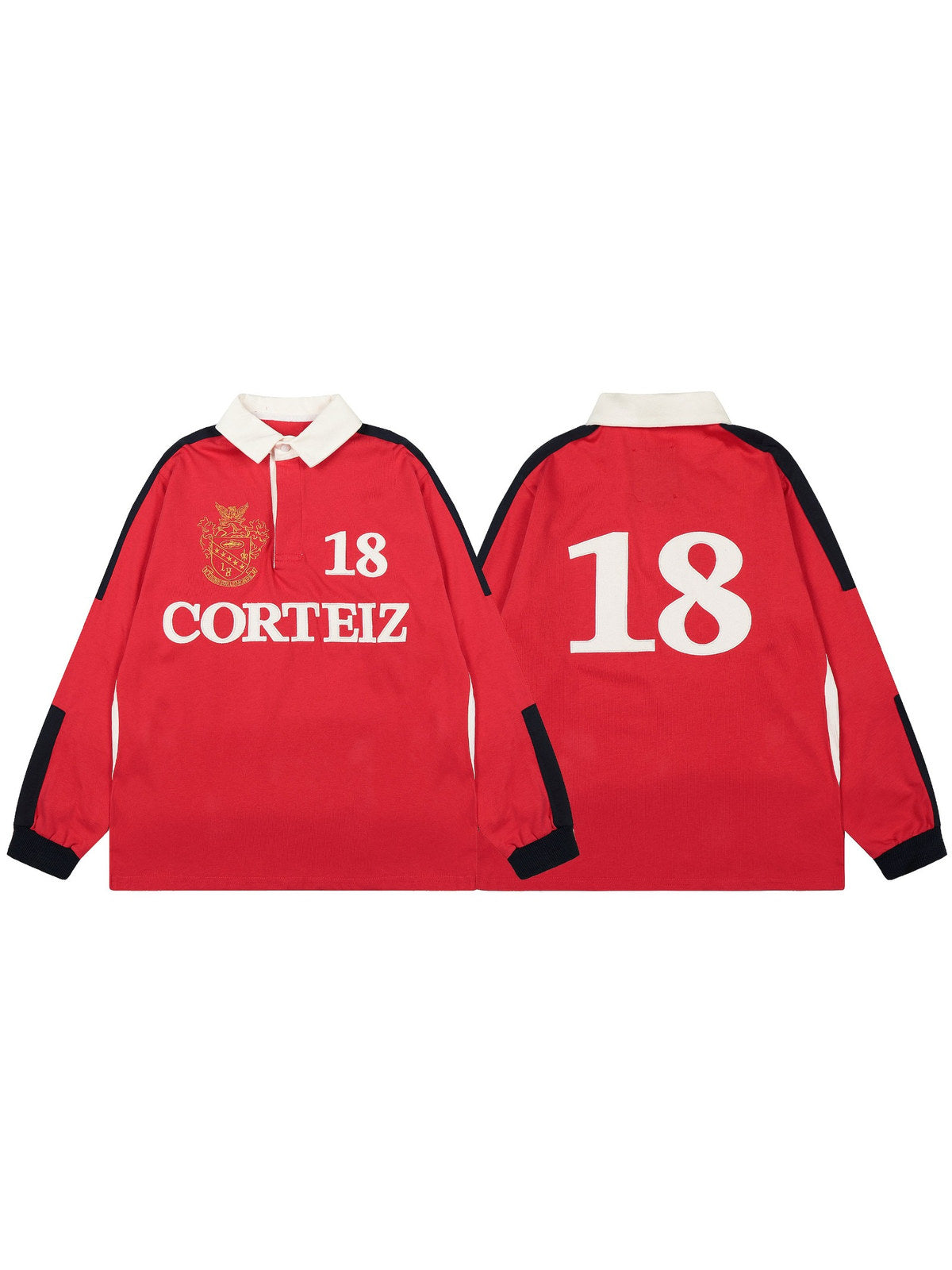 Remera manga larga roja n�mero 18 | Corteiz