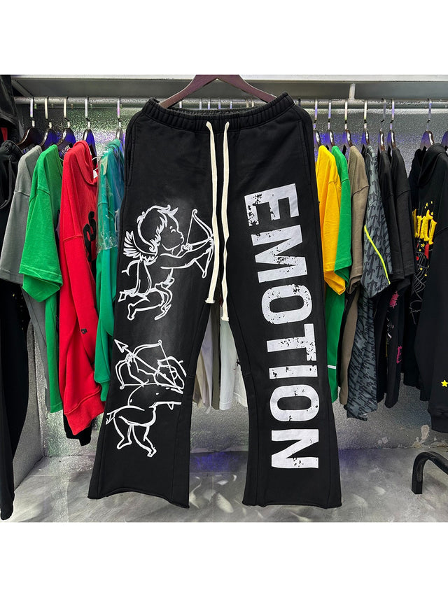 Pantalón negro con ángeles y letras · Mixed Emotion | Mixed Emotion