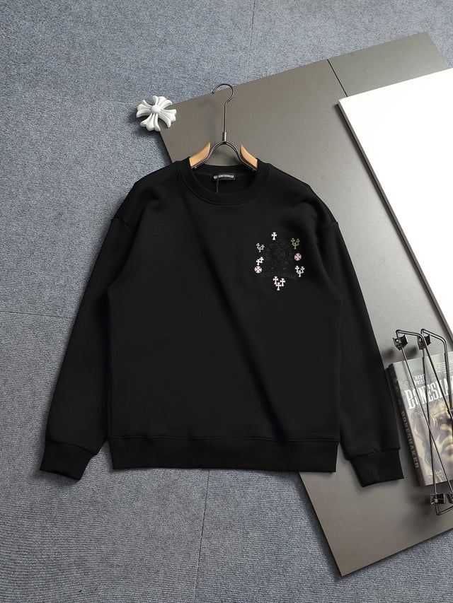 Buzo negro con cruces multicolor — Chrome Hearts